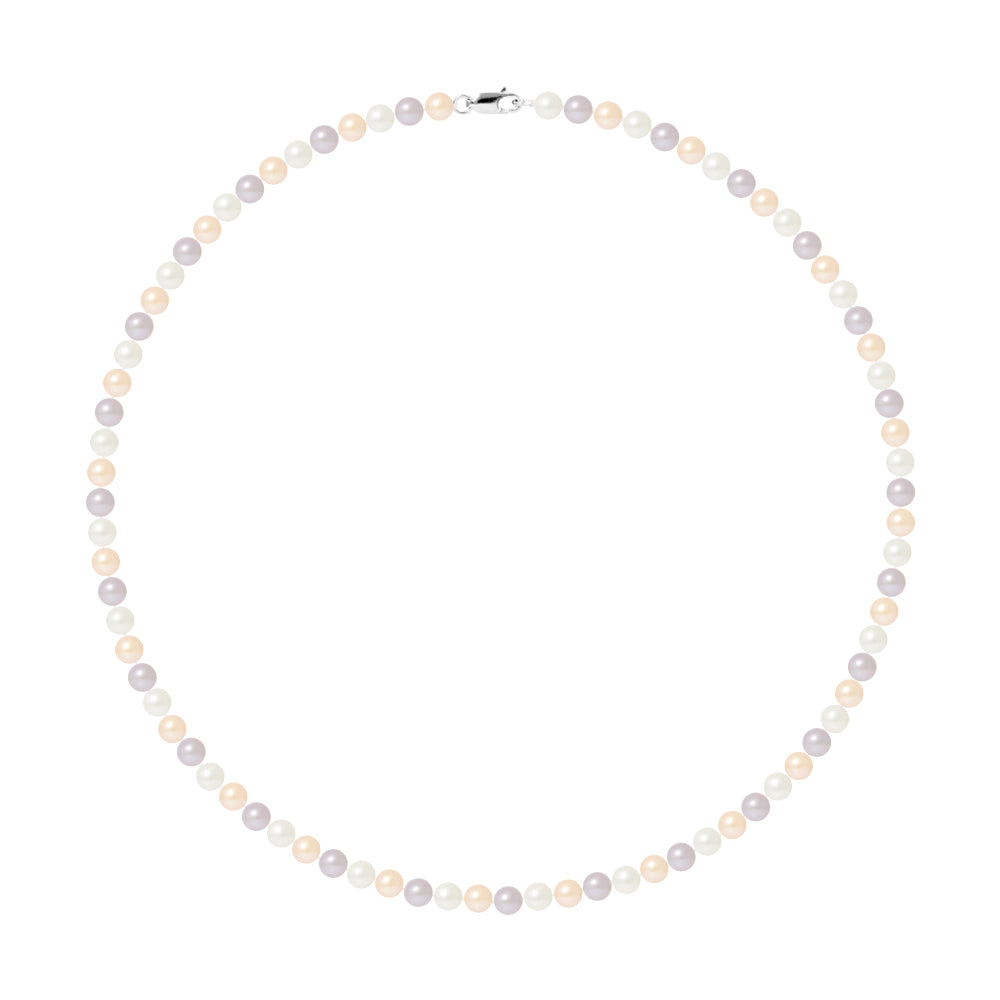 PERLINEA- Collier Perles de Culture Ronde 5-6 mmMulticolor- Bijou Femme