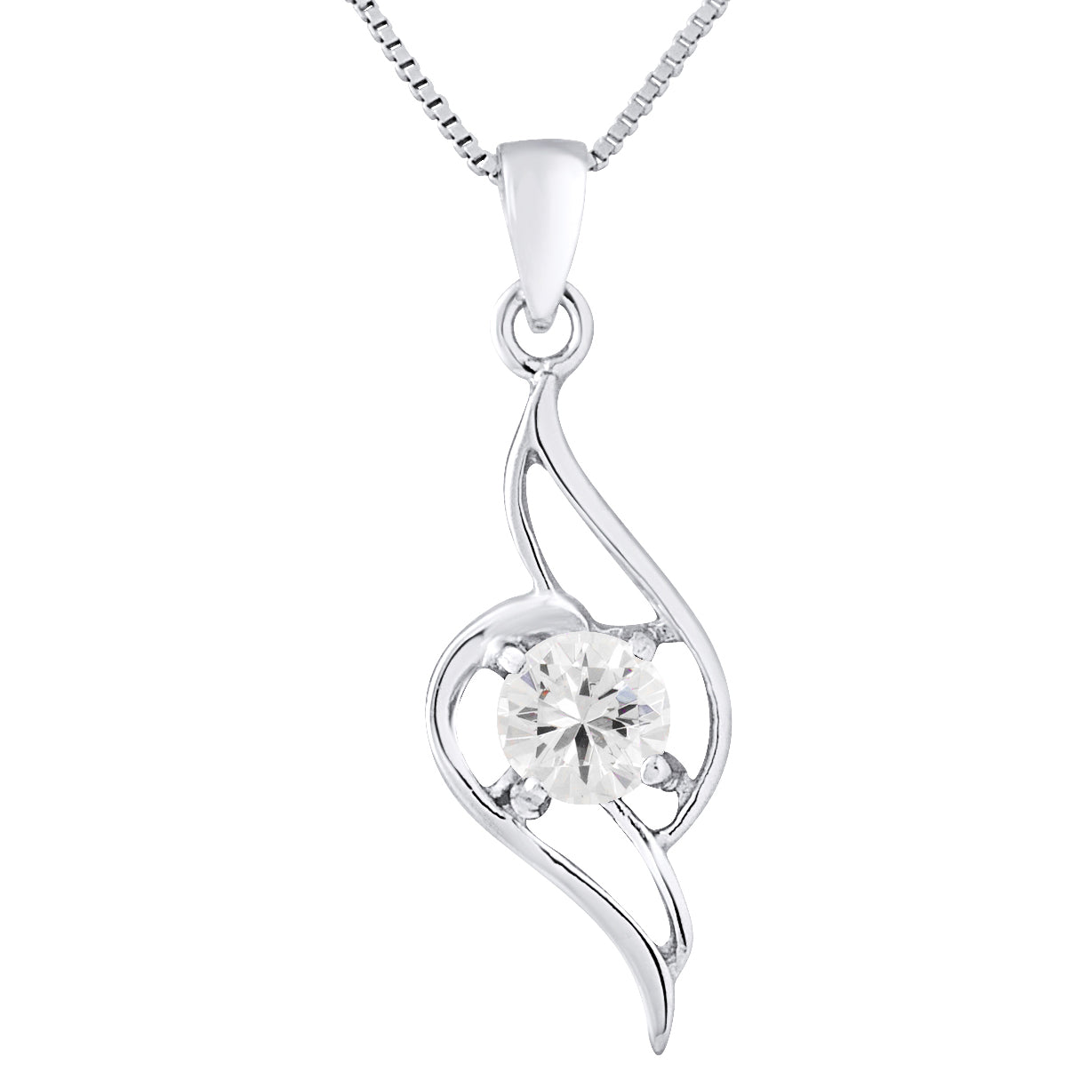 Collier motif "VAGUE" en argent 925/1000